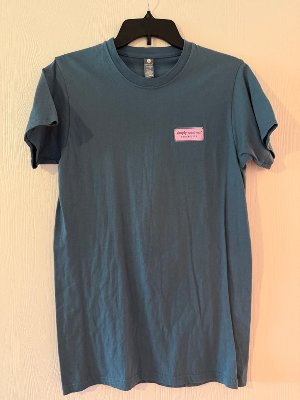 Simply Southern Dark Teal Crewneck Tee with Seashell Cross Print